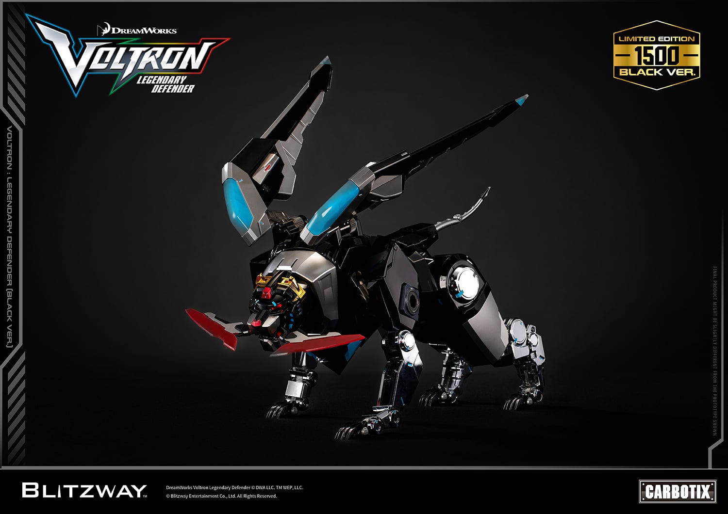 Voltron: Legendary Defender Carbotix Voltron (Black Ver.) Limited Edition Action Figure Gallery Image 20