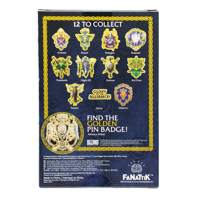World of Warcraft Alliance Box of 12 Random Pin Badges Gallery Image 21