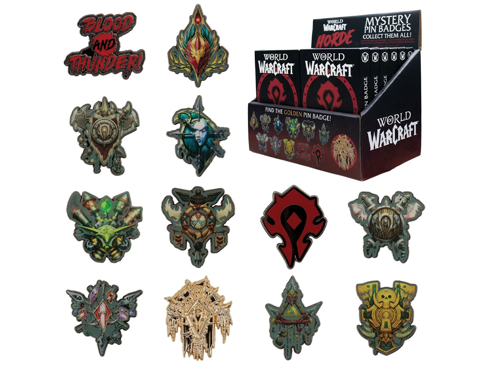 World of Warcraft Horde Box of 12 Random Pin Badges Gallery Image 1