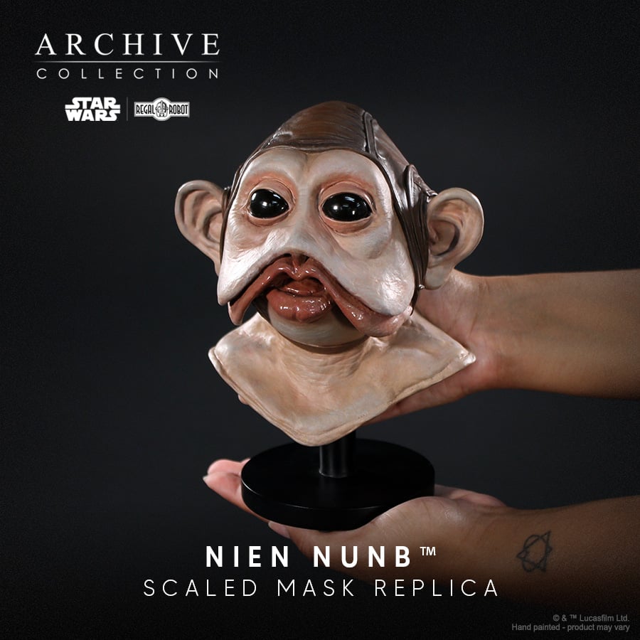 Star Wars: Return of the Jedi Archive Collection Nien Nunb Limited Edition Scaled Mask Replica Gallery Image 5