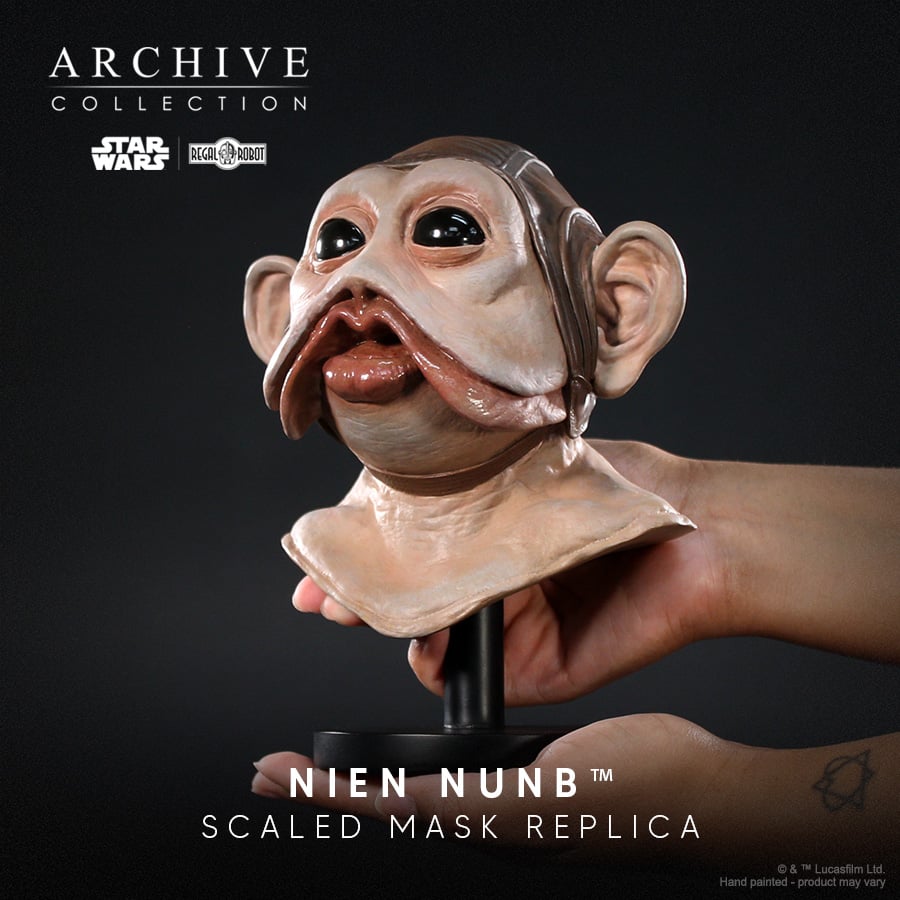 Star Wars: Return of the Jedi Archive Collection Nien Nunb Limited Edition Scaled Mask Replica Gallery Image 4