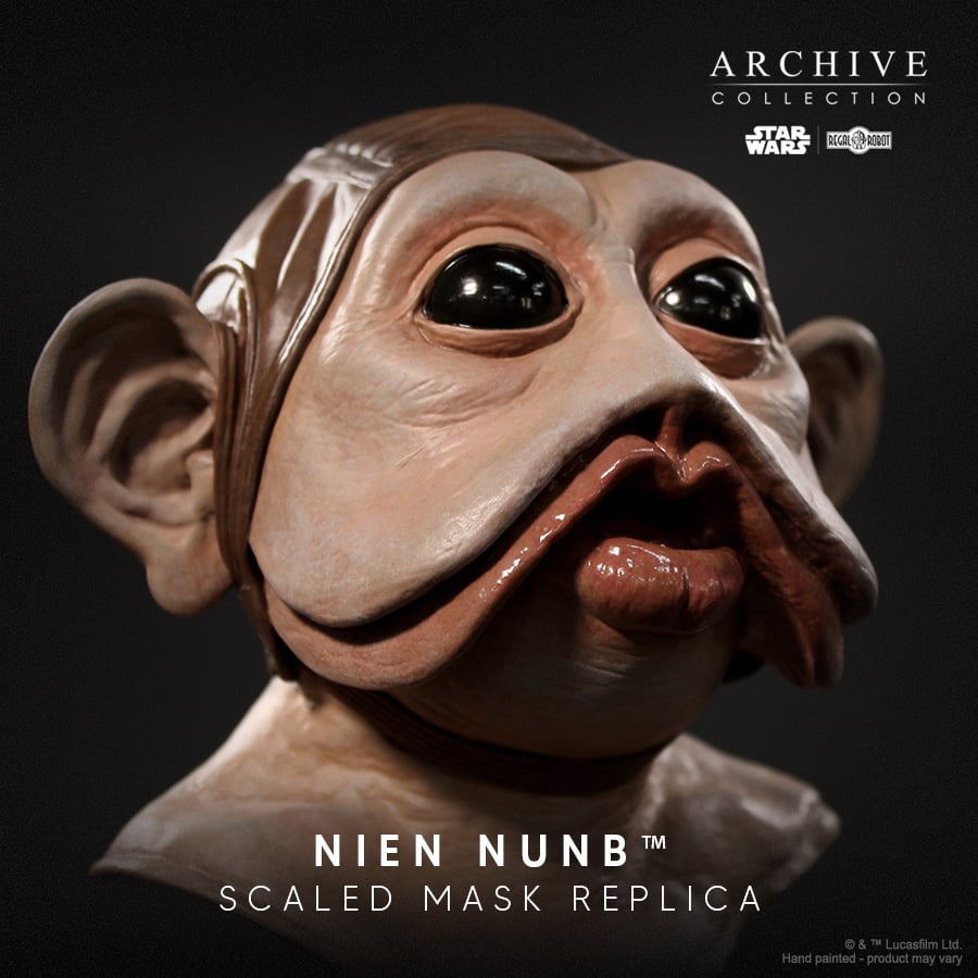 Star Wars: Return of the Jedi Archive Collection Nien Nunb Limited Edition Scaled Mask Replica Gallery Image 6