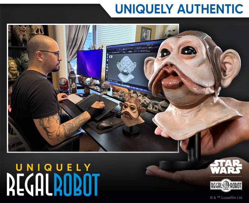 Star Wars: Return of the Jedi Archive Collection Nien Nunb Limited Edition Scaled Mask Replica Gallery Image 13