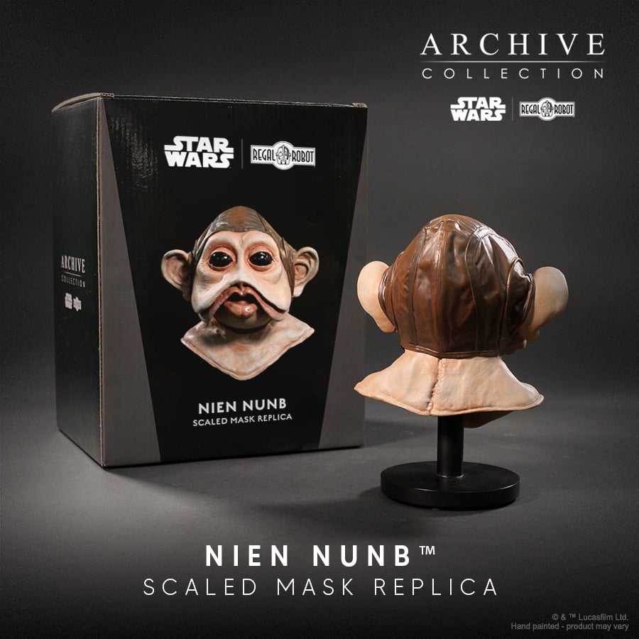 Star Wars: Return of the Jedi Archive Collection Nien Nunb Limited Edition Scaled Mask Replica Gallery Image 8