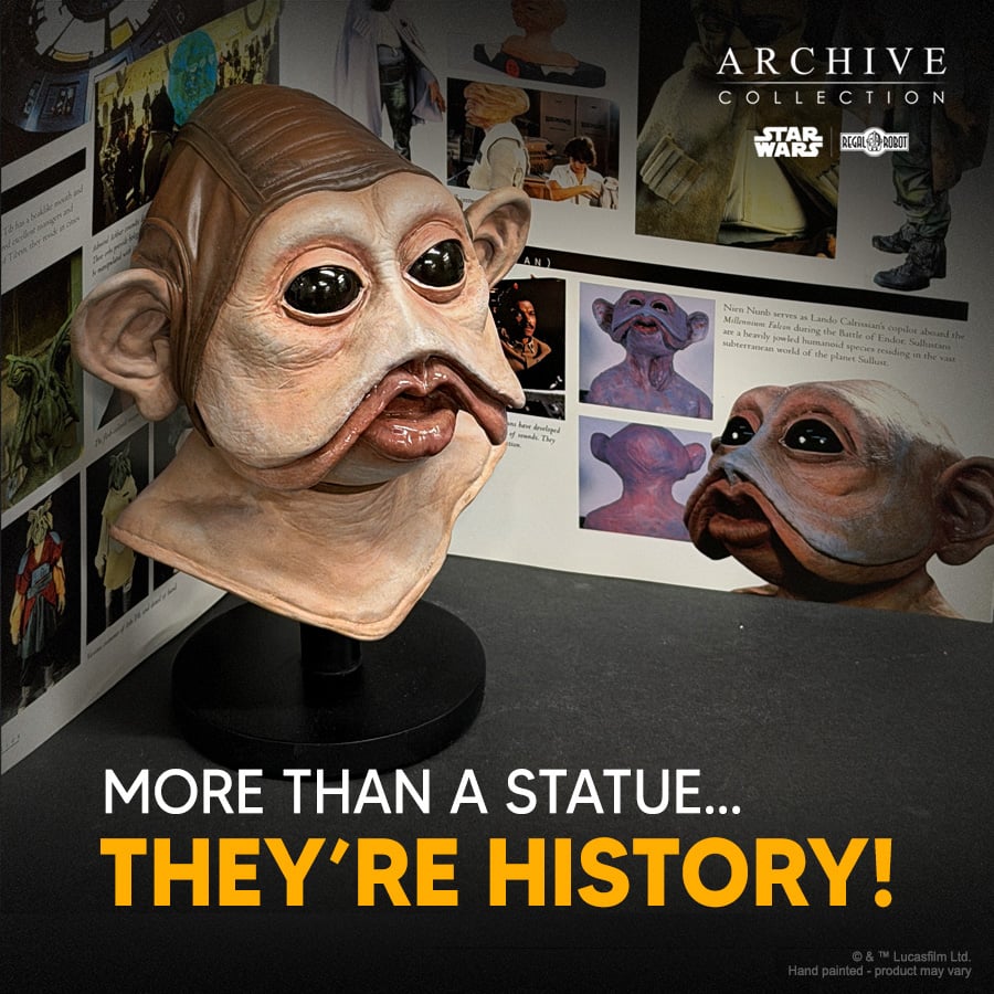 Star Wars: Return of the Jedi Archive Collection Nien Nunb Limited Edition Scaled Mask Replica Gallery Image 9