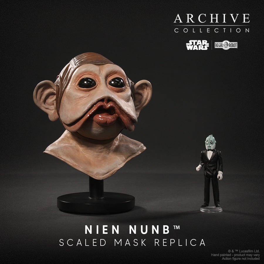 Star Wars: Return of the Jedi Archive Collection Nien Nunb Limited Edition Scaled Mask Replica Gallery Image 3