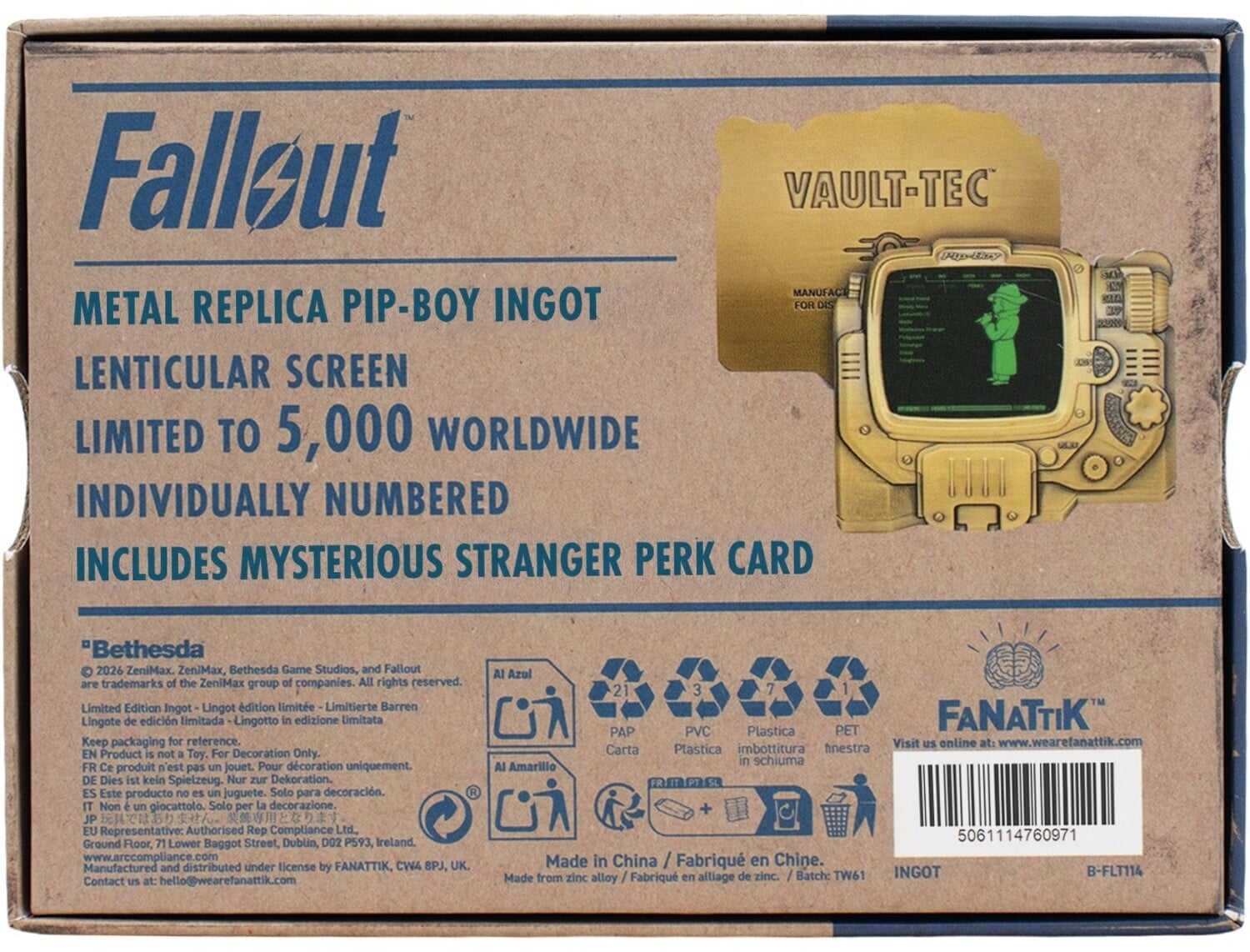 Fallout Pip Boy 3000 Mk IV (Mysterious Stranger) Limited Edition Lenticular Ingot Gallery Image 18