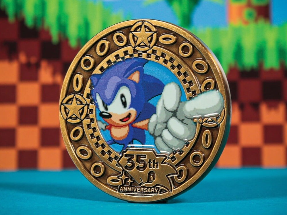 Sonic the Hedgehog 35th Anniversary Limited Edition Presentation Coin Gallery Image 1