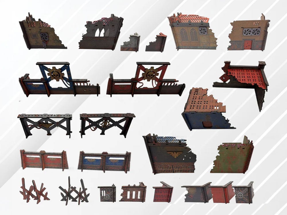 FLG Terrain: 11th Edition Full Color Terrain: Pyrewaste Set Gallery Image 1