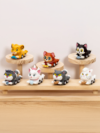 Disney MEA-125 Cats Pounce & Go Series Set of 6 Random Pull Back Cars Gallery Image 2