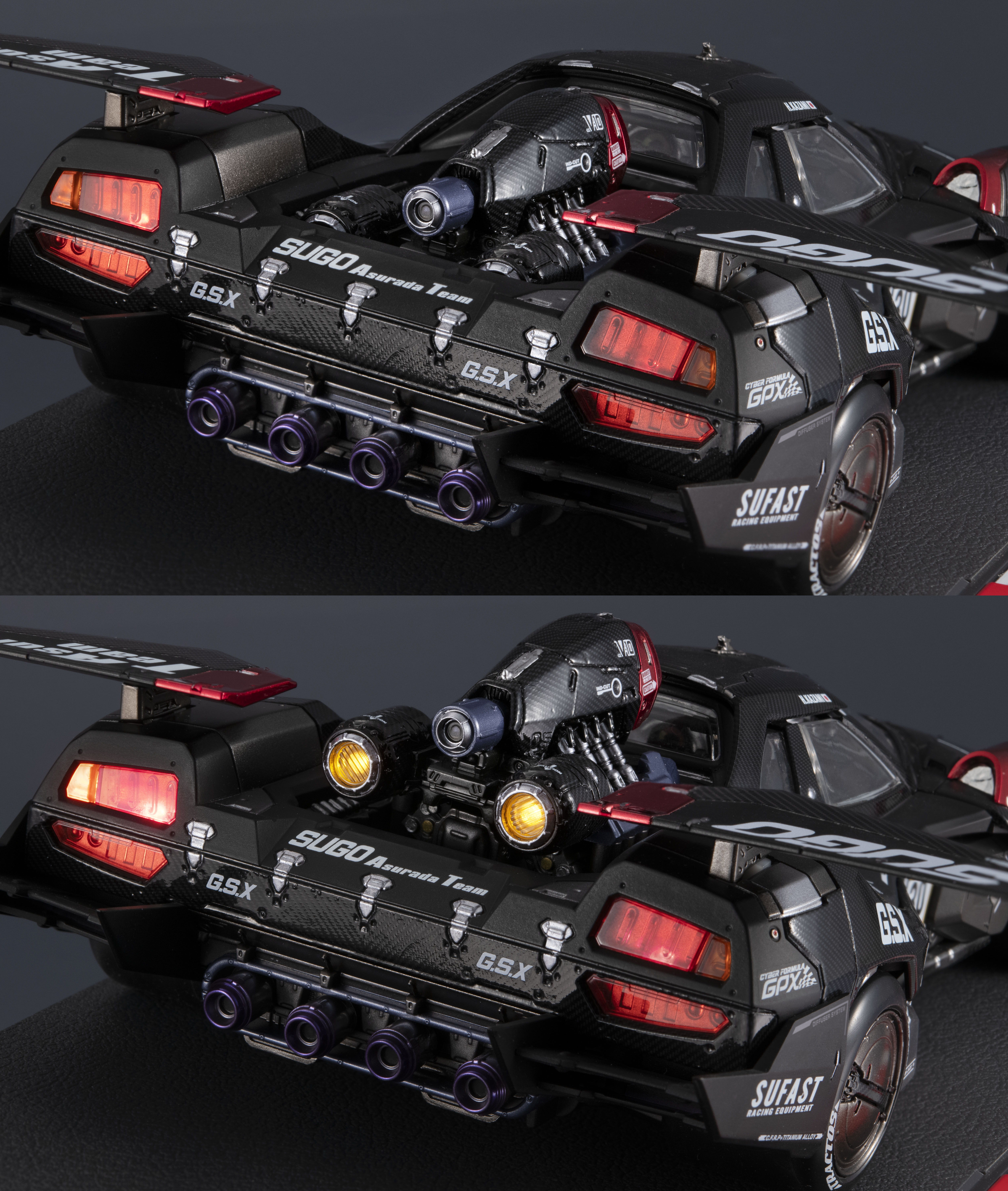 Future GPX Cyber Formula Variable Action Hi-Spec United Future GPX Cyber Formula Asurada G.S.X RS Siren 1/18 Scale Vehicle Set Gallery Image 8
