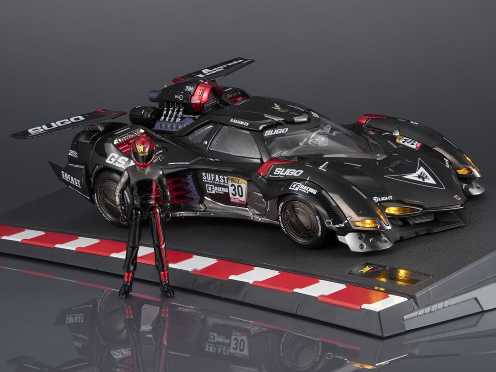 Future GPX Cyber Formula Variable Action Hi-Spec United Future GPX Cyber Formula Asurada G.S.X RS Siren 1/18 Scale Vehicle Set Gallery Image 1