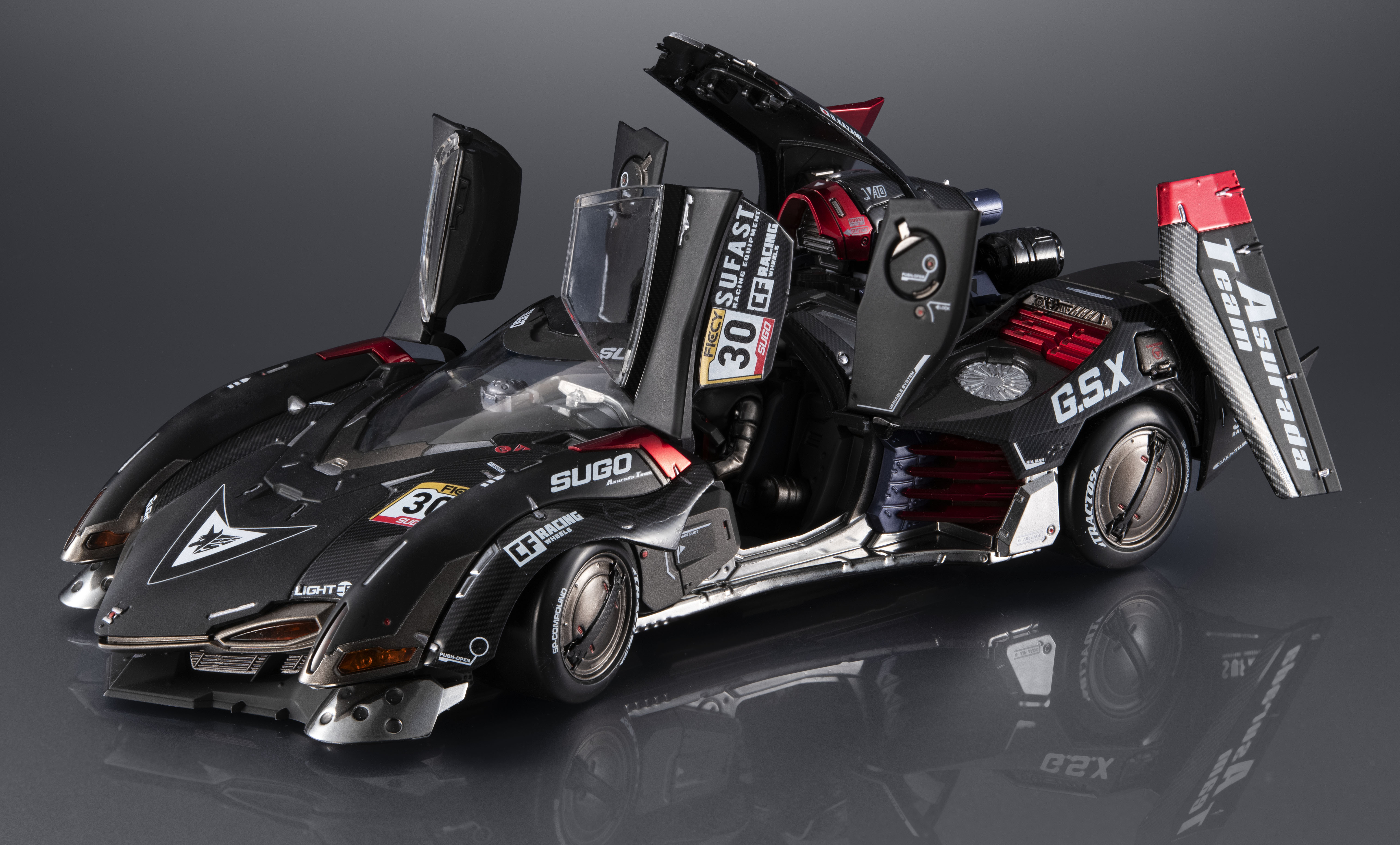Future GPX Cyber Formula Variable Action Hi-Spec United Future GPX Cyber Formula Asurada G.S.X RS Siren 1/18 Scale Vehicle Set Gallery Image 3