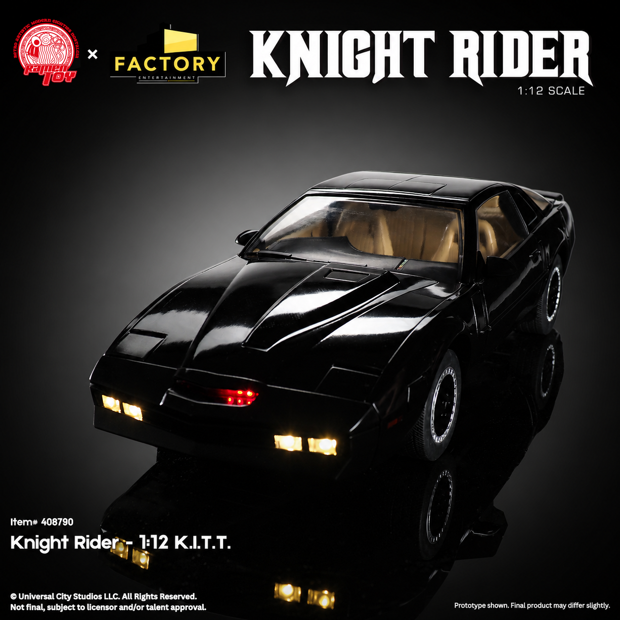 Knight Rider K.I.T.T. Vehicle and Michael Knight Action Figure 1/12 Scale Limited Edition Set Gallery Image 5