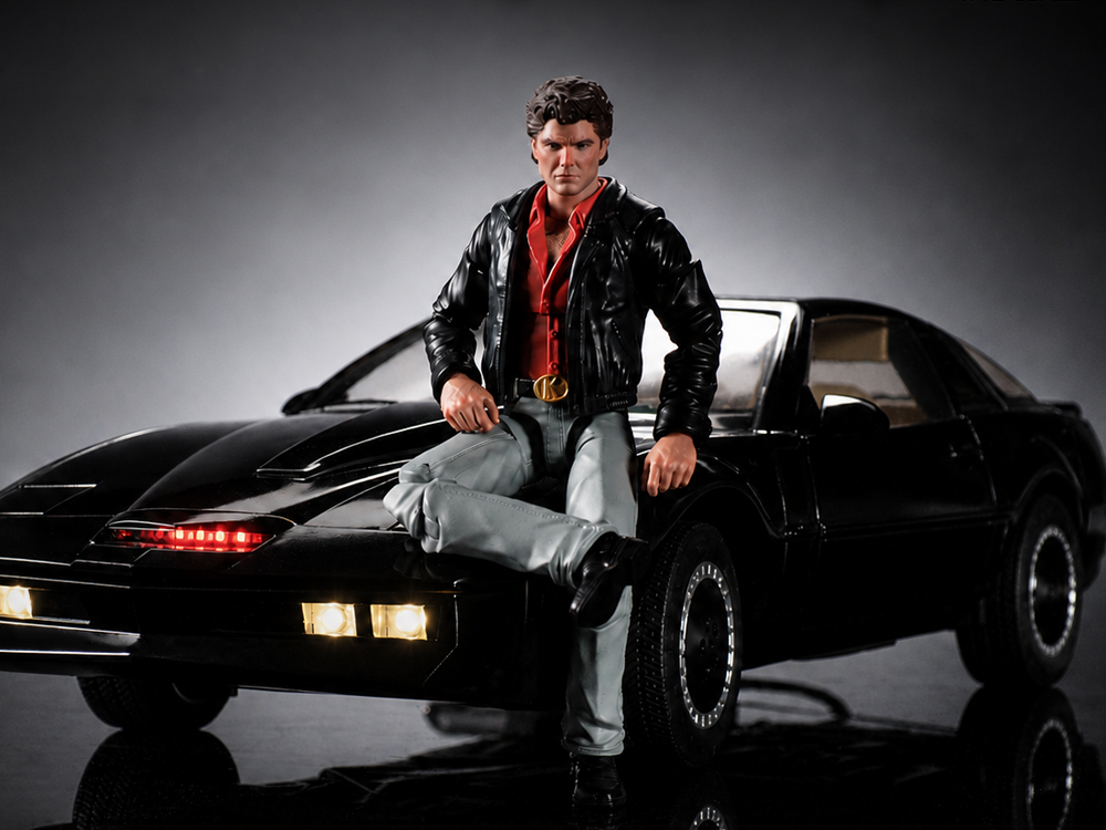Image of Knight Rider K.I.T.T. Vehicle and Michael Knight Action Figure 1/12 Scale Limited Edition Set