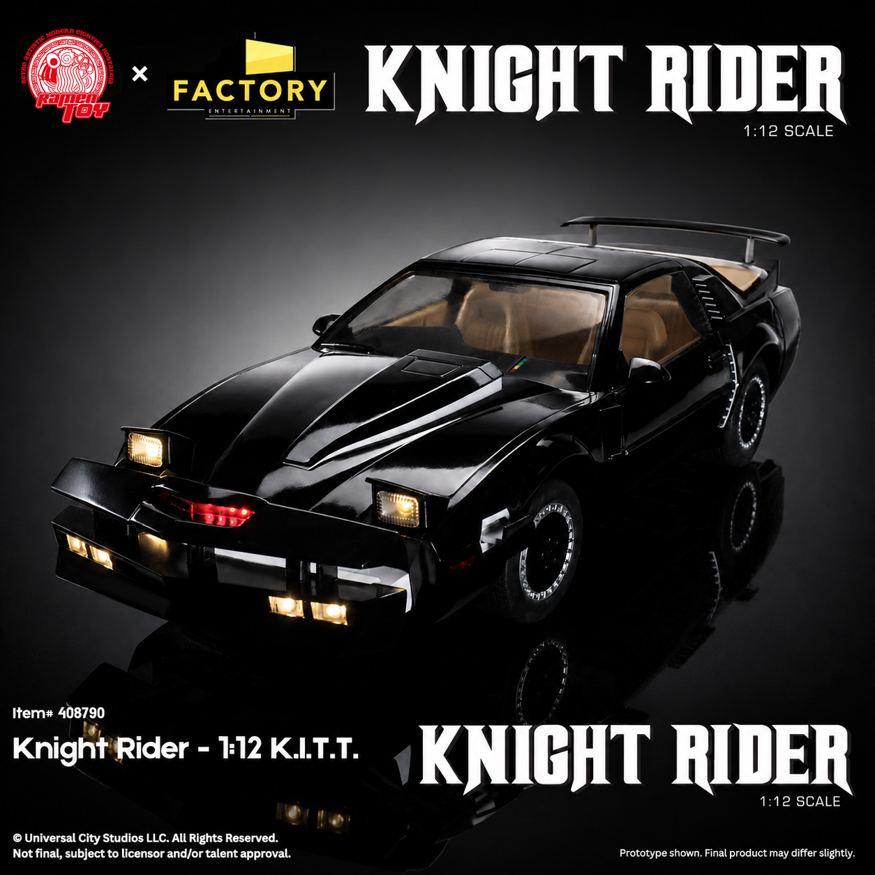Knight Rider K.I.T.T. Vehicle and Michael Knight Action Figure 1/12 Scale Limited Edition Set Gallery Image 7