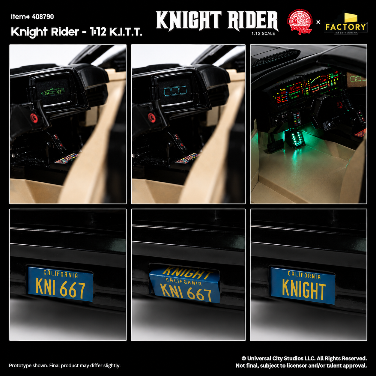 Knight Rider K.I.T.T. Vehicle and Michael Knight Action Figure 1/12 Scale Limited Edition Set Gallery Image 10