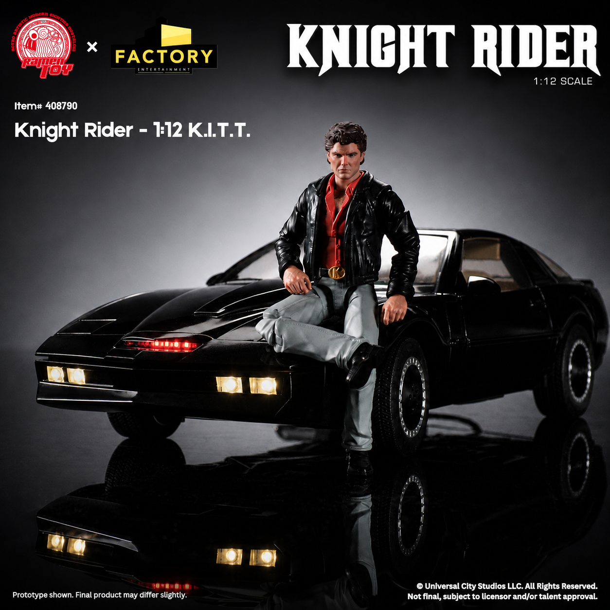 Knight Rider K.I.T.T. Vehicle and Michael Knight Action Figure 1/12 Scale Limited Edition Set Gallery Image 3