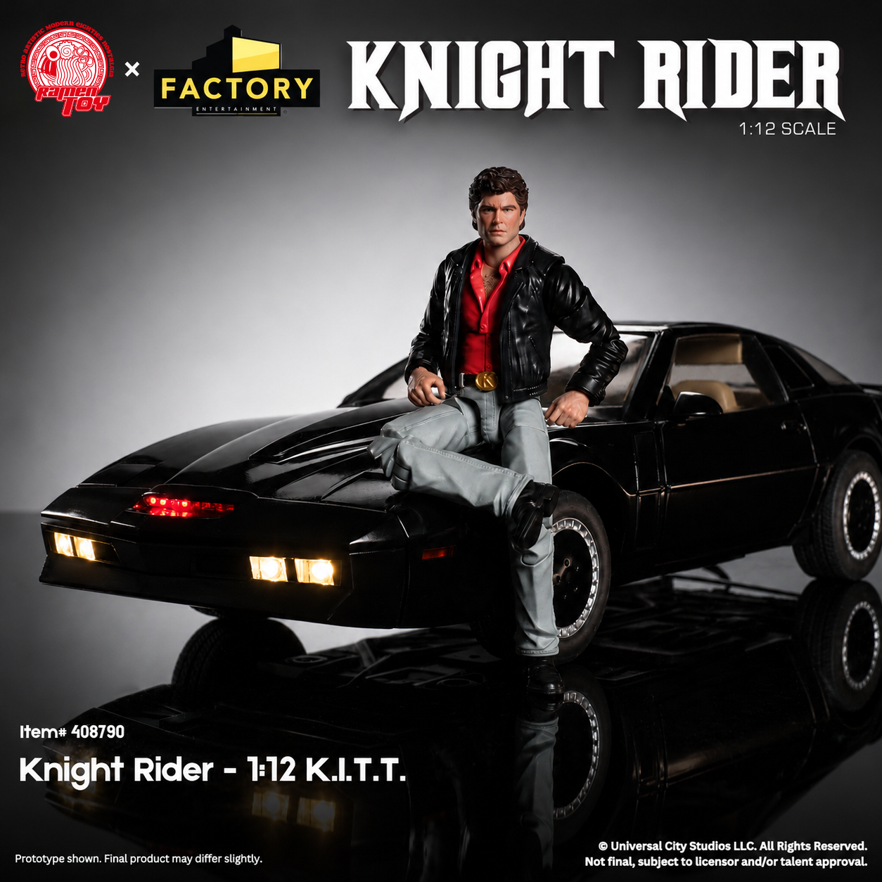 Knight Rider K.I.T.T. Vehicle and Michael Knight Action Figure 1/12 Scale Limited Edition Set Gallery Image 4