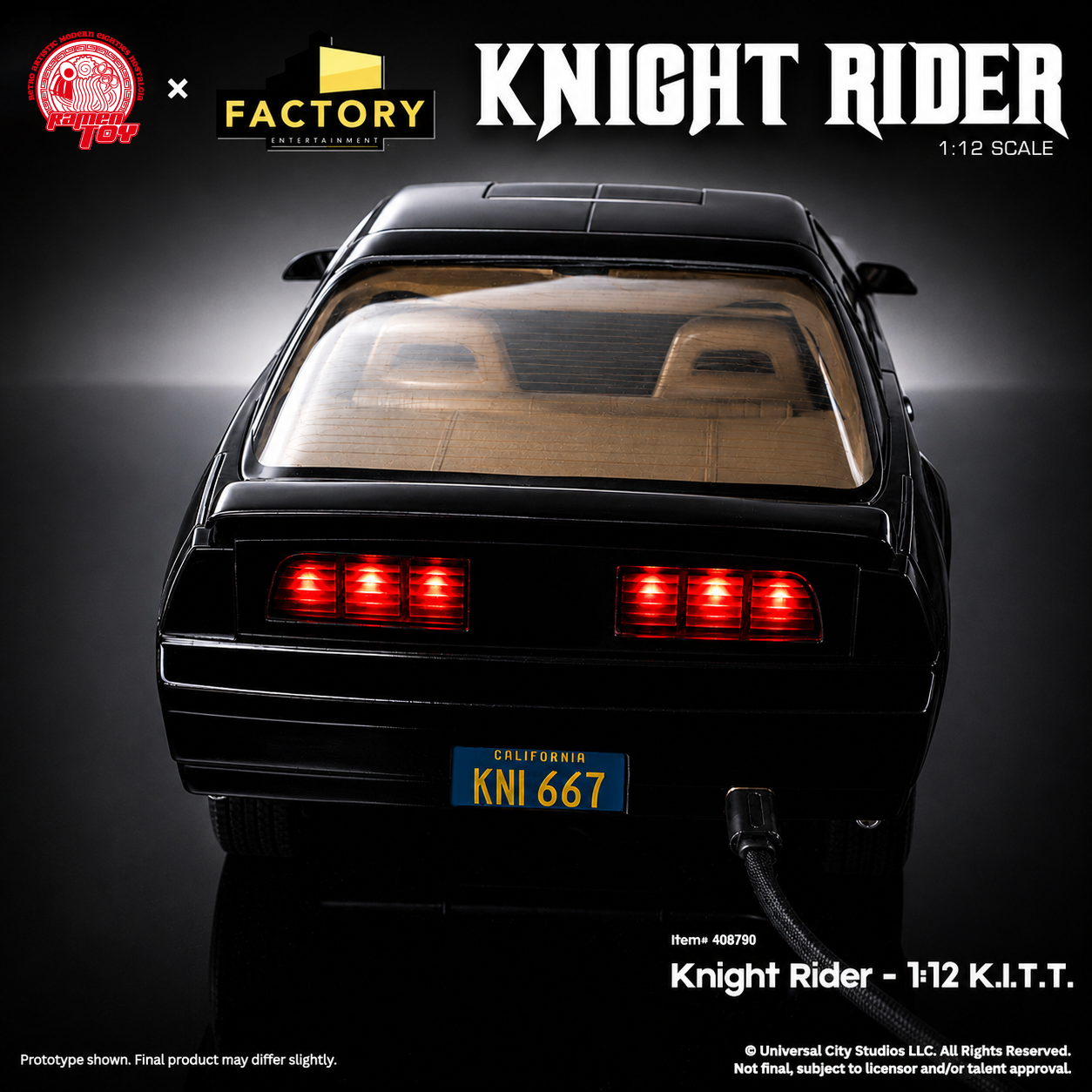 Knight Rider K.I.T.T. Vehicle and Michael Knight Action Figure 1/12 Scale Limited Edition Set Gallery Image 6
