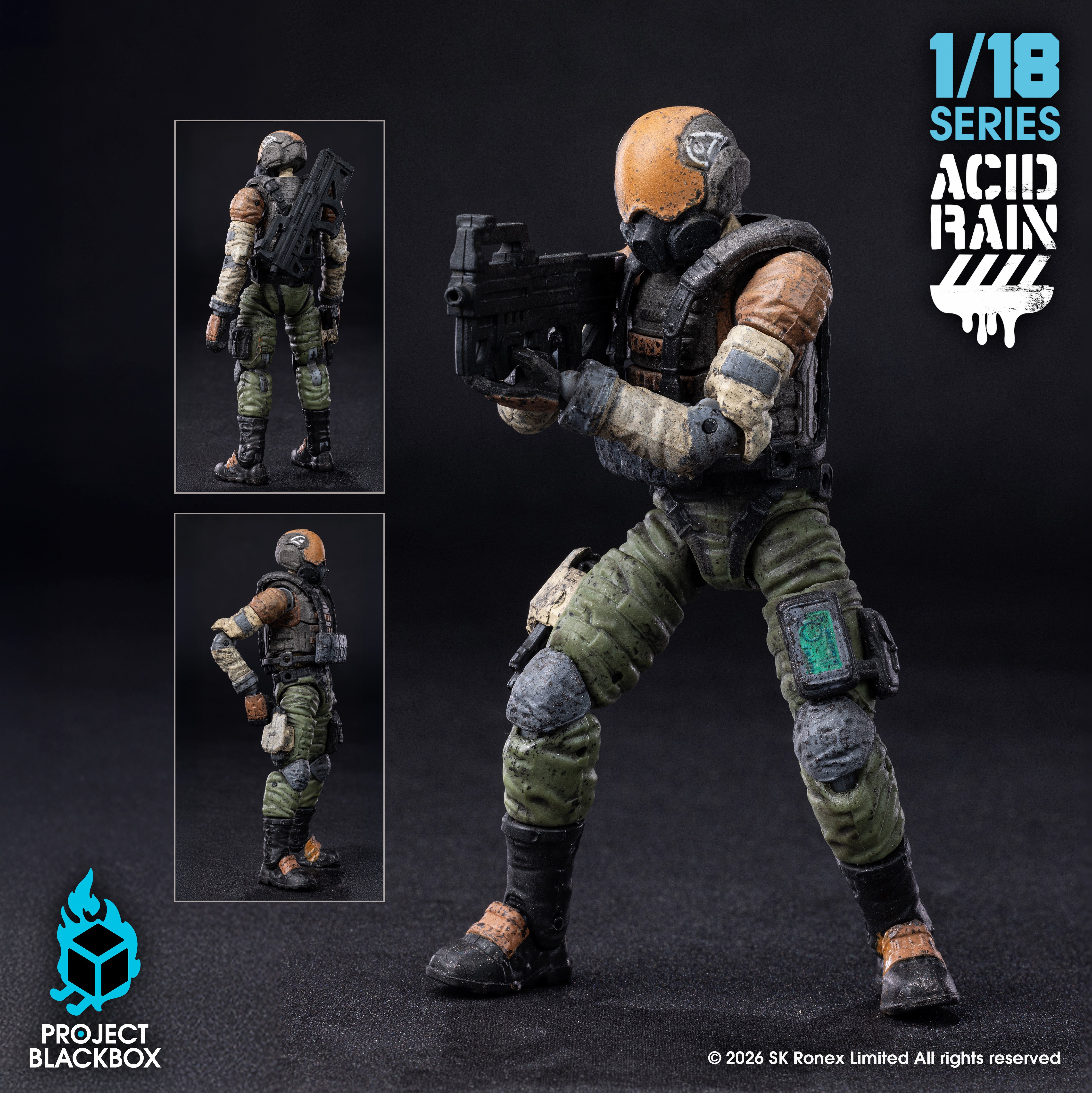 BANDAI - エージェントR Acid Rain World: Project Blackbox PBB-AR011 Sand Warden 1/18 Scale