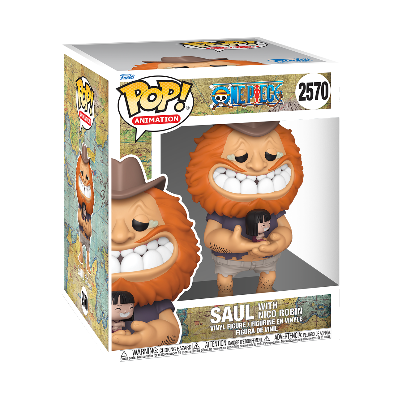 One Piece Pop! Animation #2570 Super Sized 6" Saul with Nico Robin Gallery Image 3