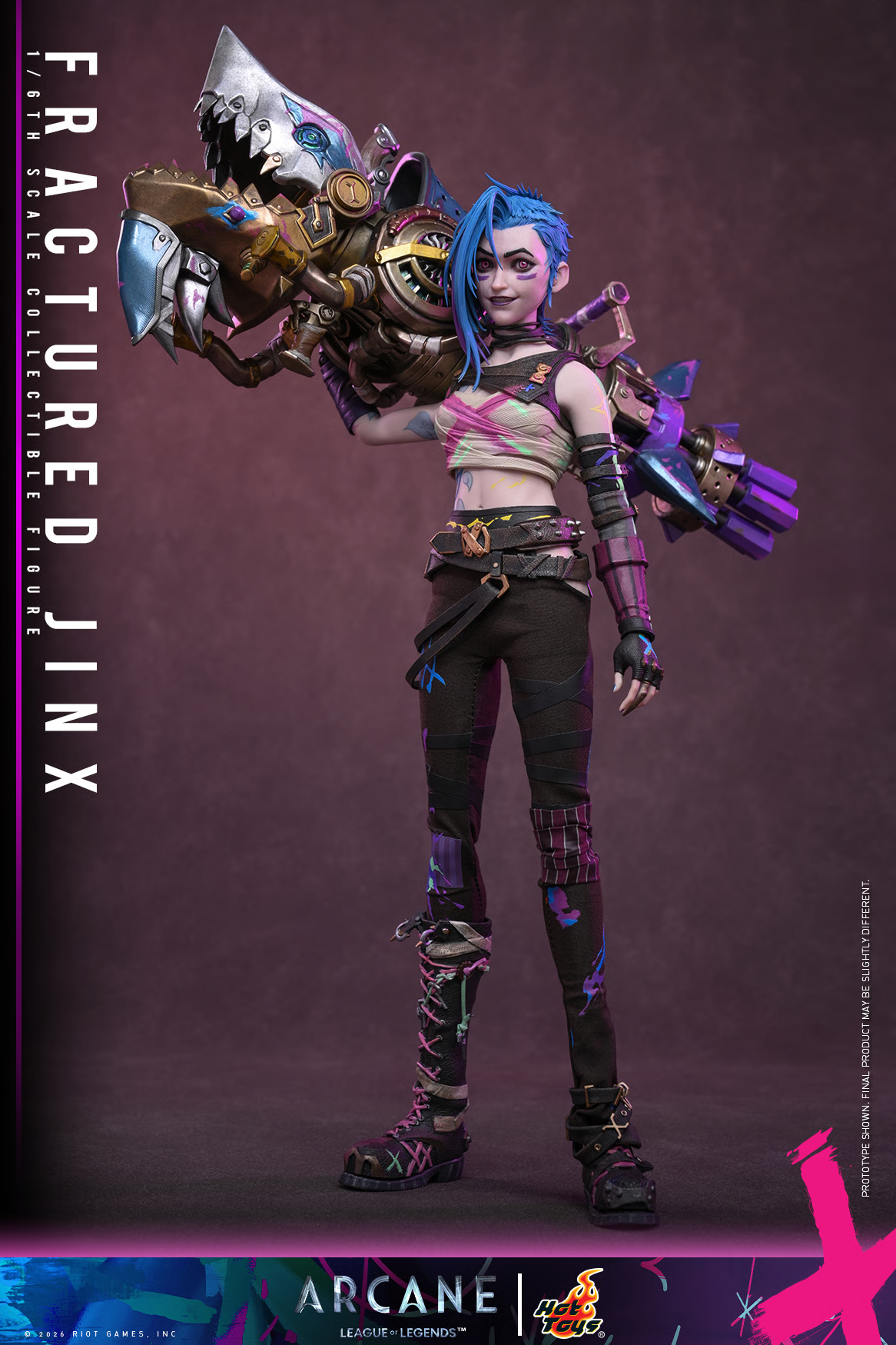 Arcane TMS183 Fractured Jinx 1/6th Scale Collectible Figure Gallery Image 6