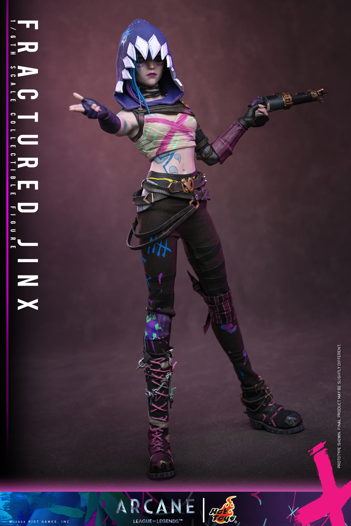 Arcane TMS183 Fractured Jinx 1/6th Scale Collectible Figure Gallery Image 7