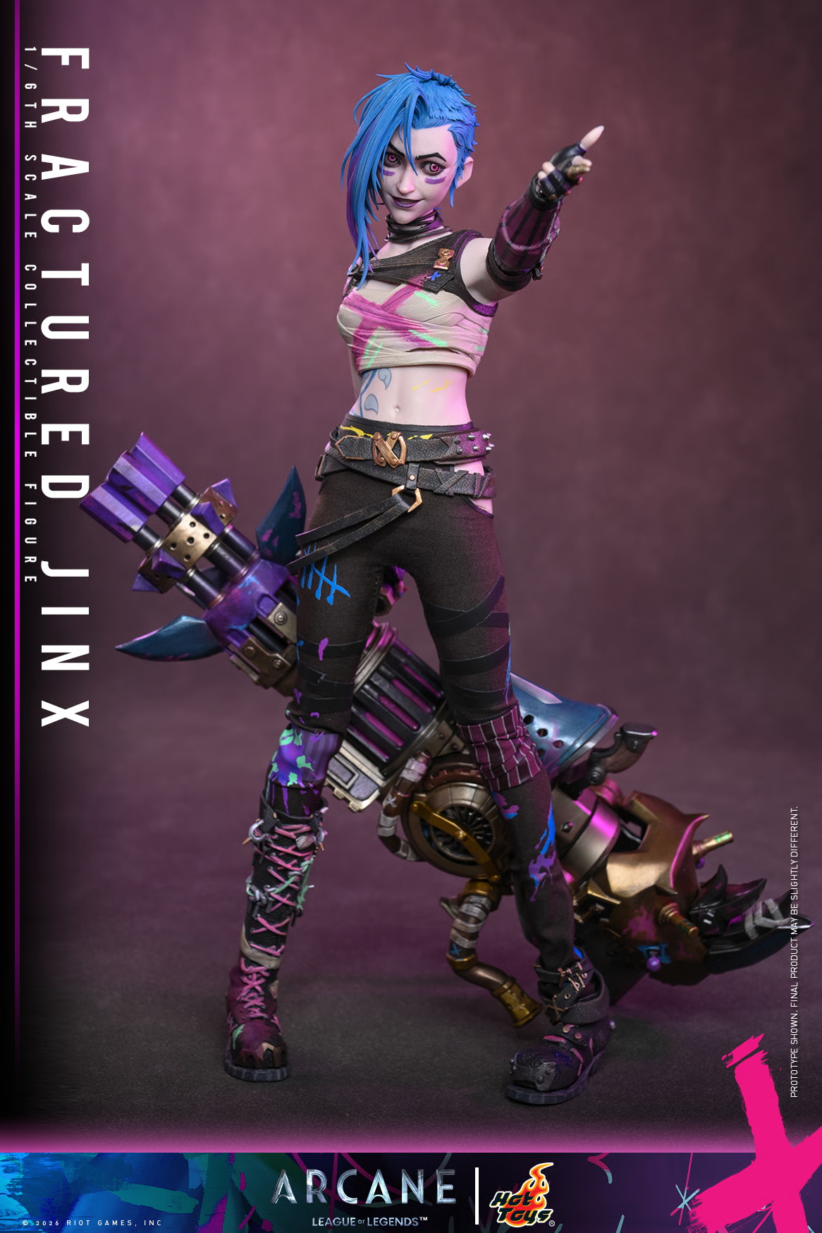 Arcane TMS183 Fractured Jinx 1/6th Scale Collectible Figure Gallery Image 4