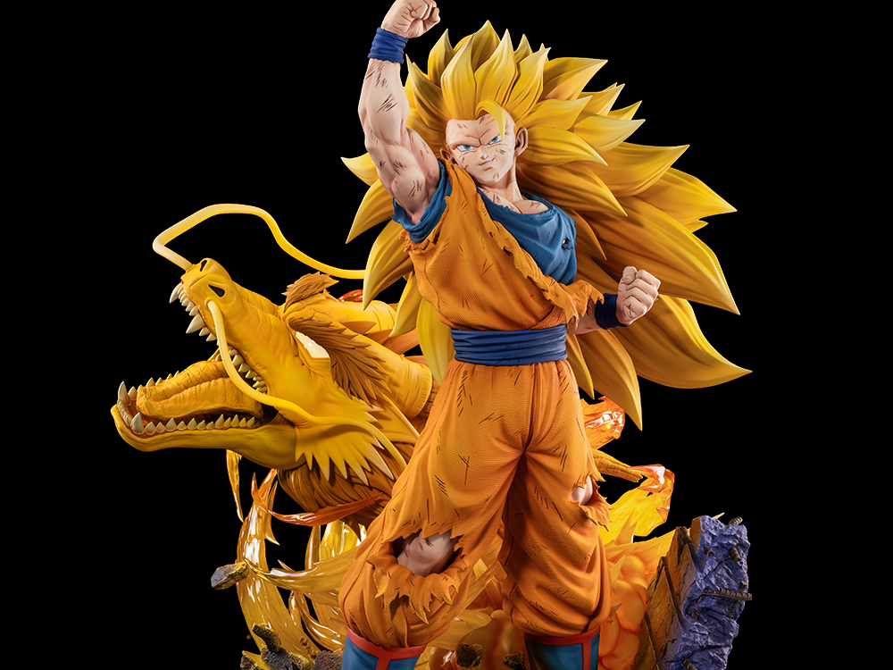 Dragon Ball Z: Wrath of the Dragon Movies Collection Super Saiyan 3 Goku (Dragon Fist Attack Ver.) 1/4 Scale Limited Edition Statue Gallery Image 1