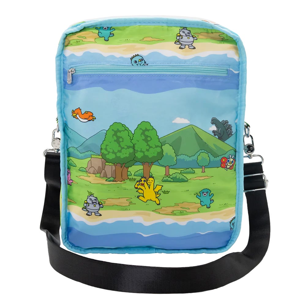 Chibi Godzilla Raids Again Reversible & Convertible Crossbody Bag