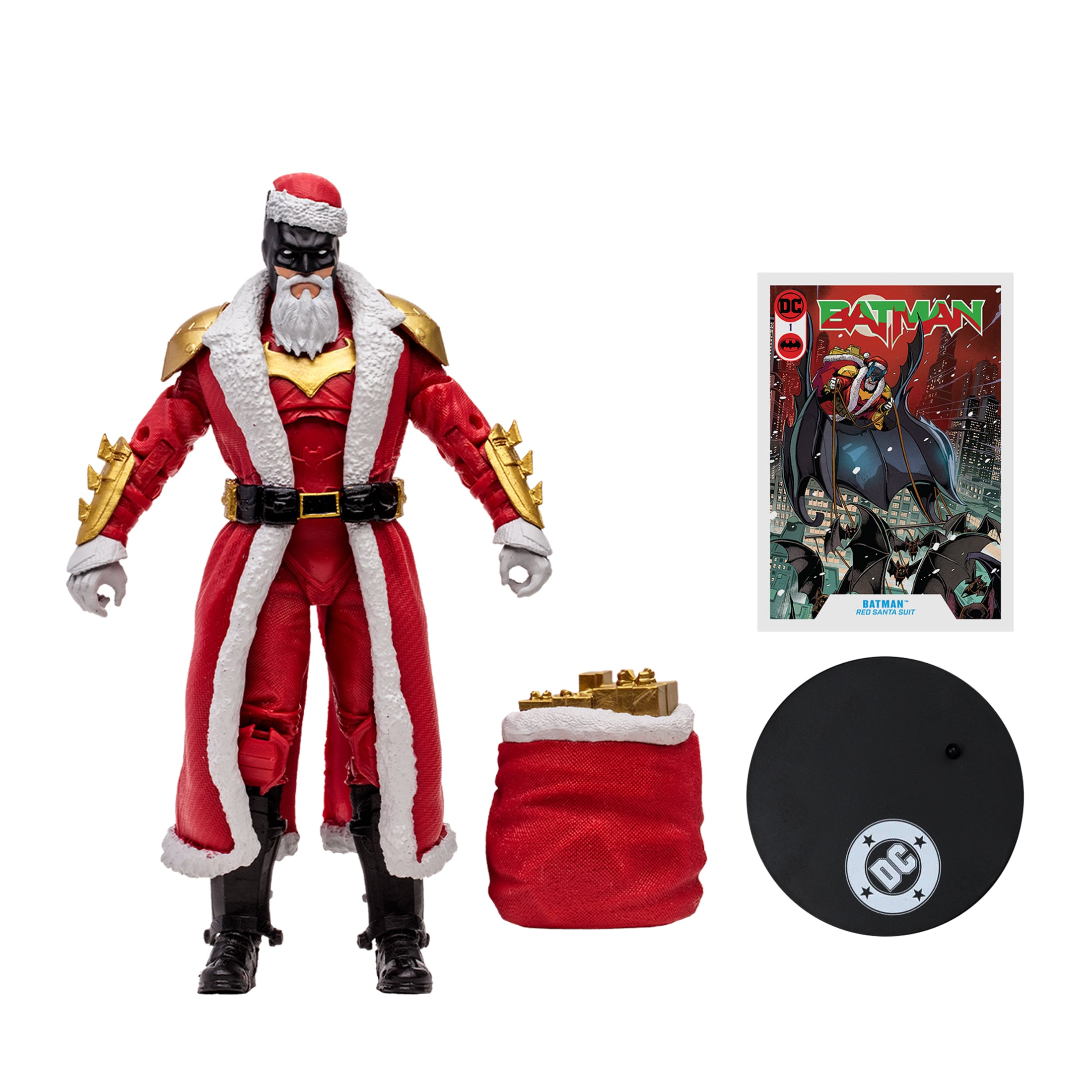 DC Multiverse McFarlane Vault Collection Batman (Red Santa Suit) Action Figure Gallery Image 9