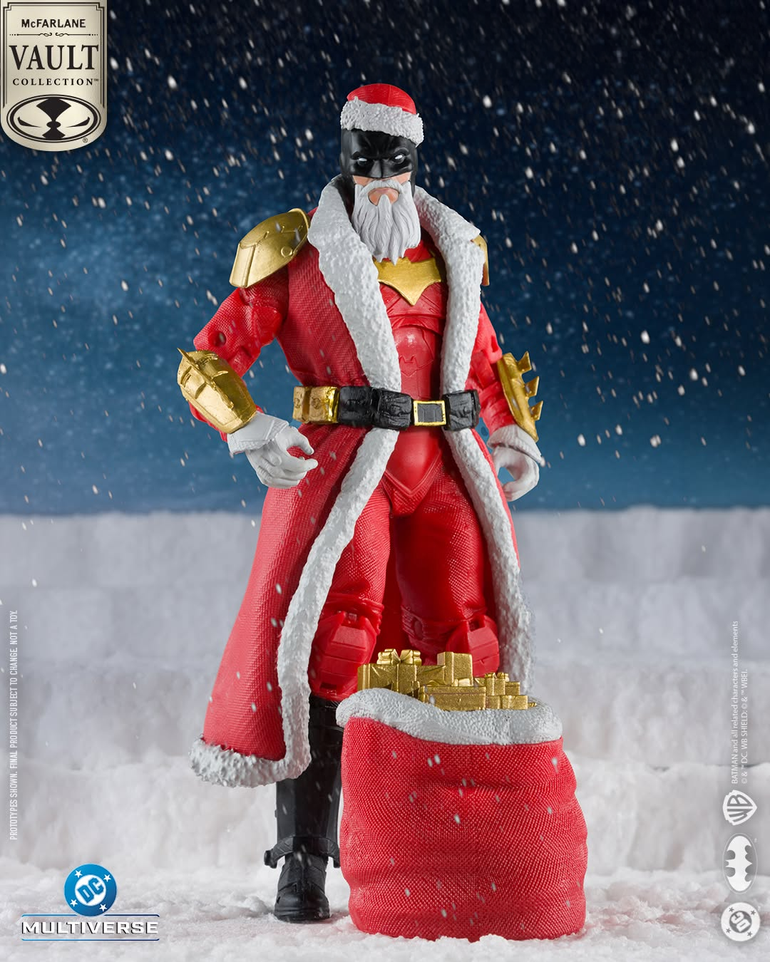 DC Multiverse McFarlane Vault Collection Batman (Red Santa Suit) Action Figure Gallery Image 3