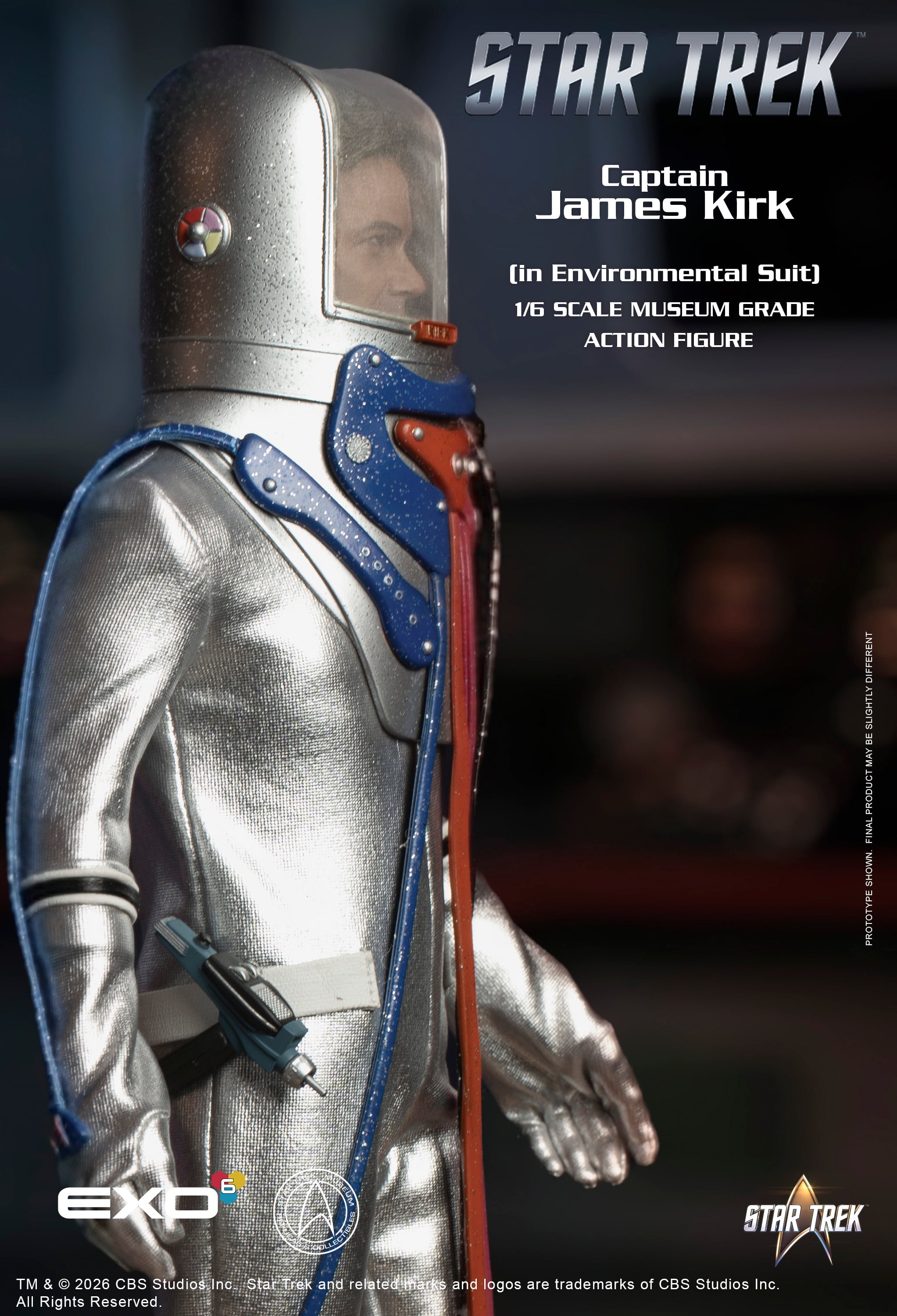 Star Trek: The Original Series Captain James T. Kirk (Environmental Spacesuit) 1/6 Scale Action Figure Gallery Image 10