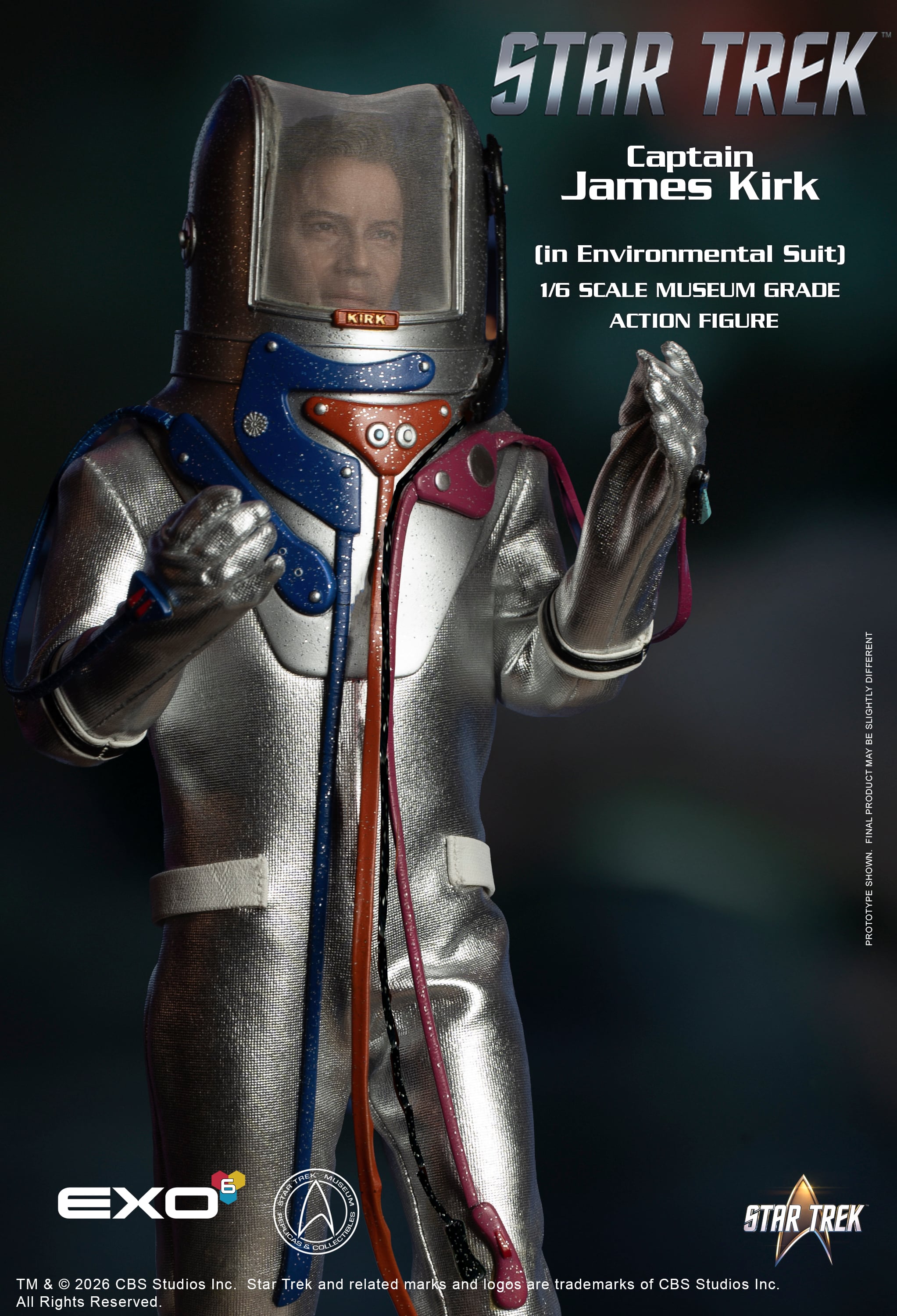 Star Trek: The Original Series Captain James T. Kirk (Environmental Spacesuit) 1/6 Scale Action Figure Gallery Image 11