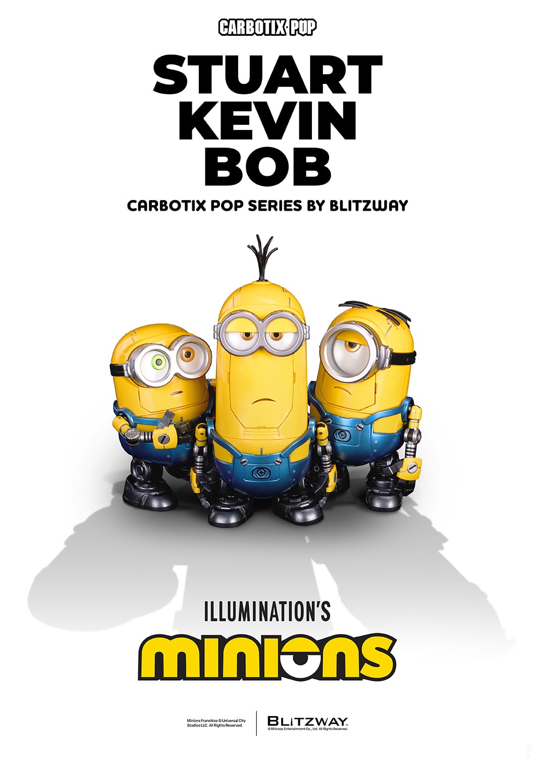 Minions Carbotix Pop Bob, Stuart & Kevin (Deluxe Ver.) Action Figure Three-Pack Gallery Image 27