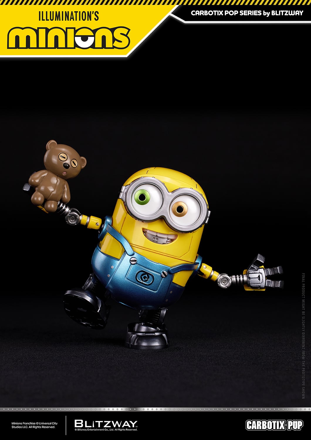 Minions Carbotix Pop Bob, Stuart & Kevin (Deluxe Ver.) Action Figure Three-Pack Gallery Image 10