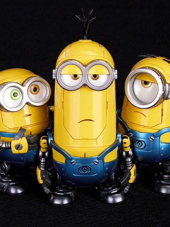Image of Minions Carbotix Pop Bob, Stuart & Kevin (Deluxe Ver.) Action Figure Three-Pack