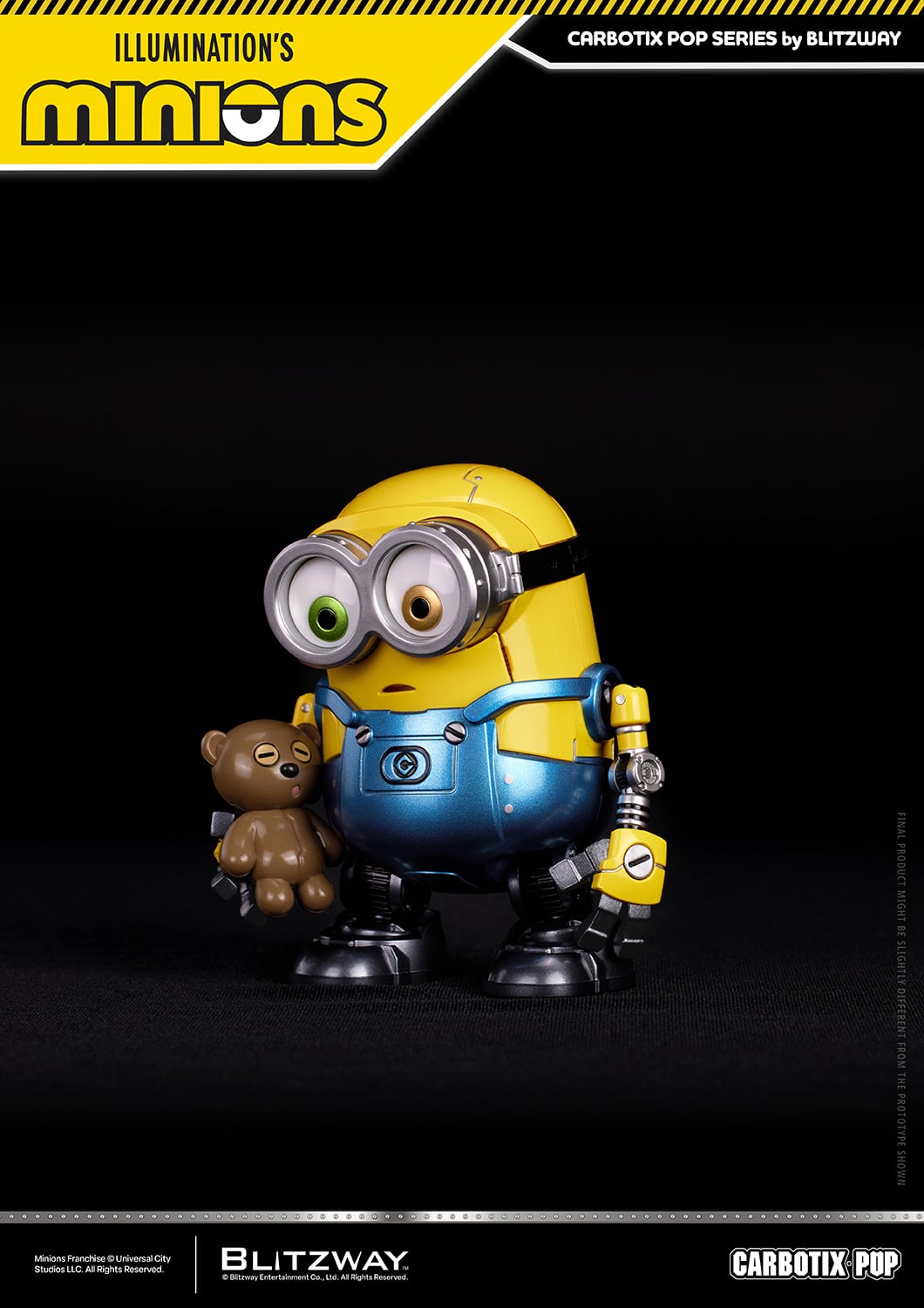Minions Carbotix Pop Bob, Stuart & Kevin (Deluxe Ver.) Action Figure Three-Pack Gallery Image 11