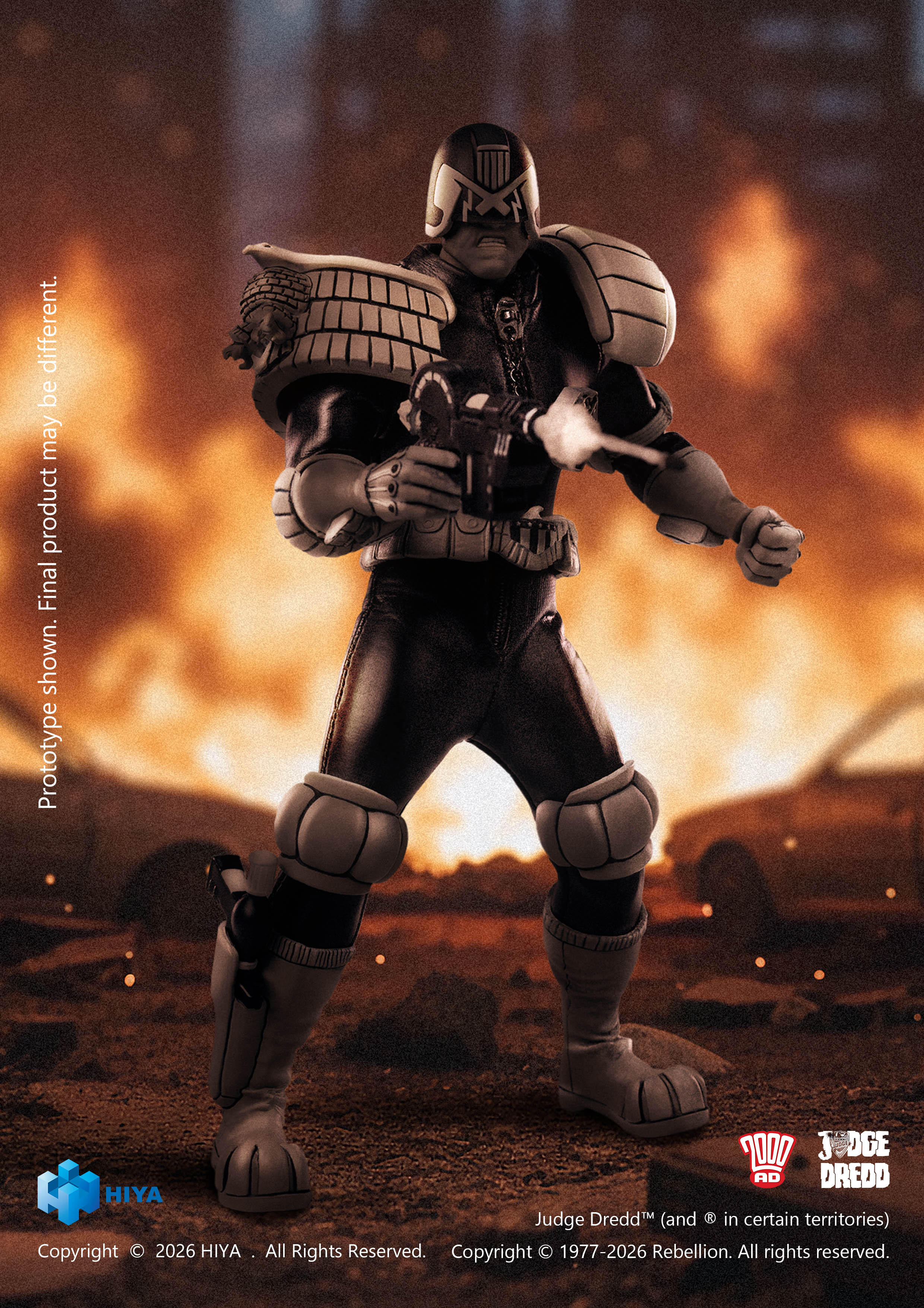 Judge Dredd Exquisite Super Series Judge Dredd (Black & White Ver.) 1/12 Scale Action Figure Gallery Image 3