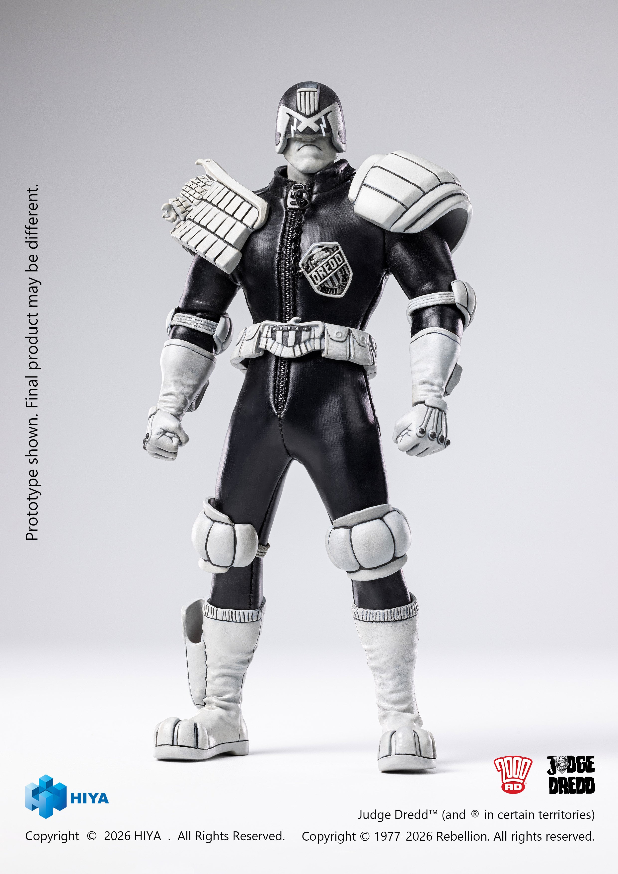 Judge Dredd Exquisite Super Series Judge Dredd (Black & White Ver.) 1/12 Scale Action Figure Gallery Image 11