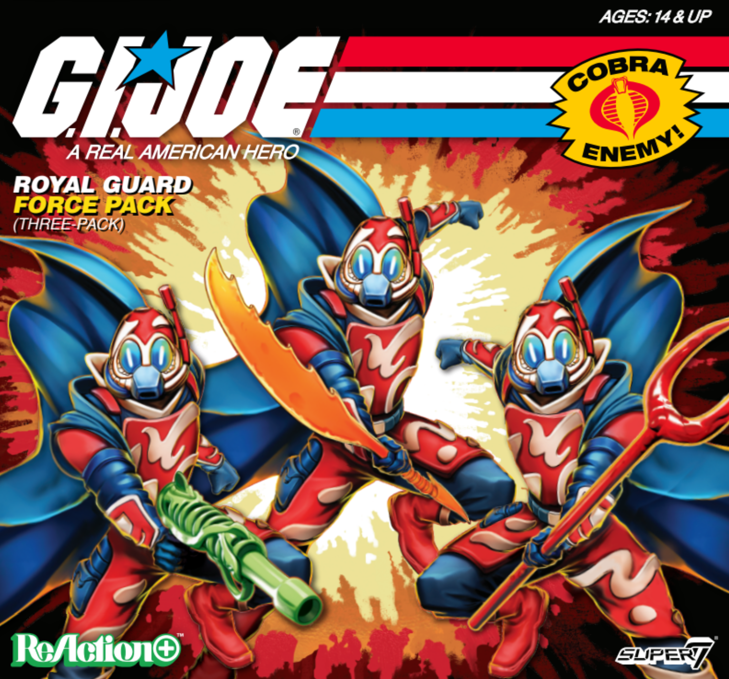 G.I. Joe ReAction+ Cobra-La Royal Guard (Force Pack) BBTS Exclusive Action Figure Three-Pack Gallery Image 4