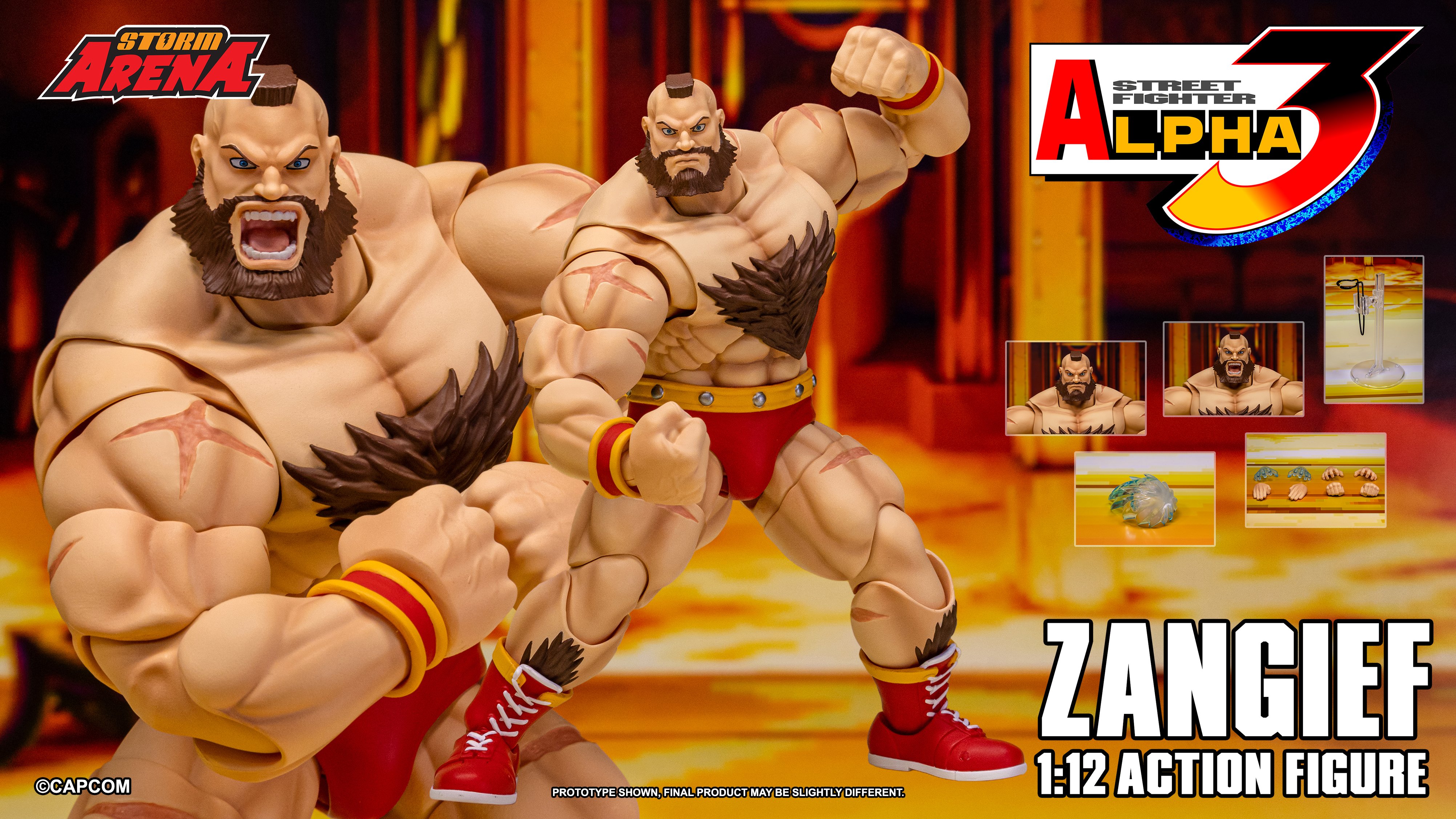 Street Fighter Alpha 3 Storm Arena Zangief 1/12 Scale Action Figure Gallery Image 24
