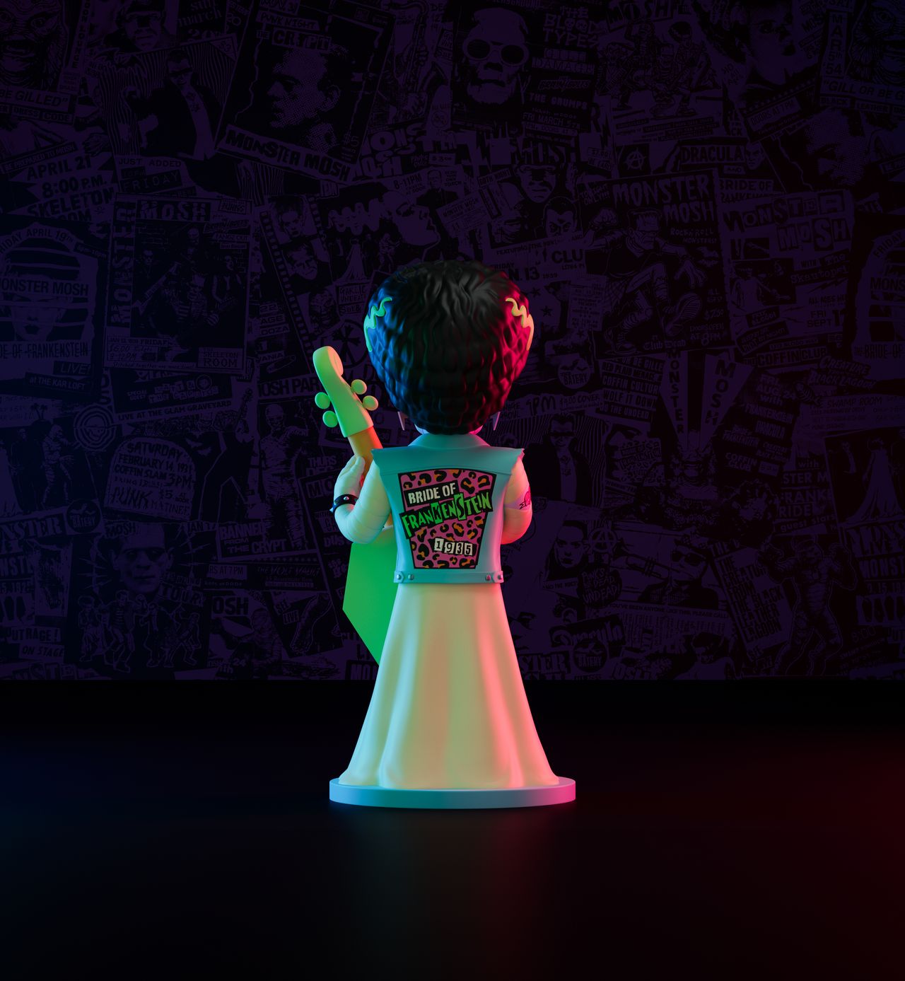 エイリアン 虹色フィギュア フランクリン ミント Universal Monsters Artist Series Bride of Frankenstein Deluxe