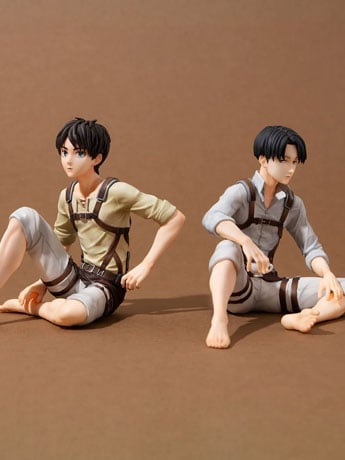 Image of Attack on Titan G.E.M. Series Levi & Eren Figure Set (Tenohira)