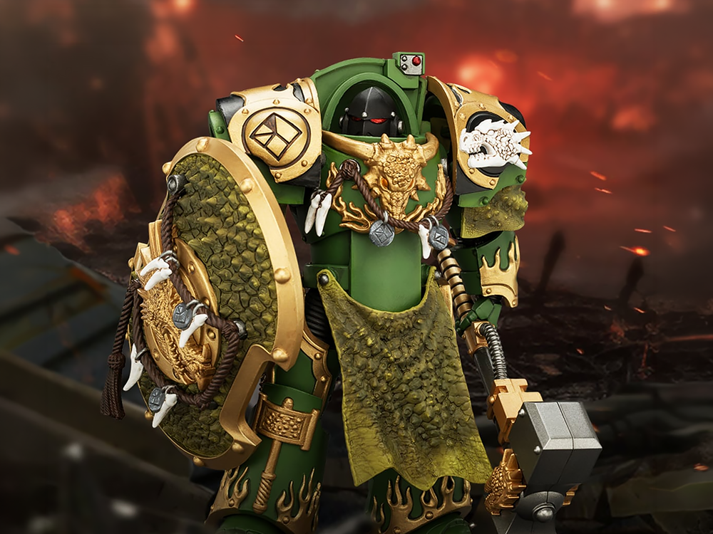 Warhammer: The Horus Heresy Salamanders Firedrake Terminator 2 with Thunder Hammer and Dragonscale Storm Shield 1/18 Scale Action Figure Gallery Image 1