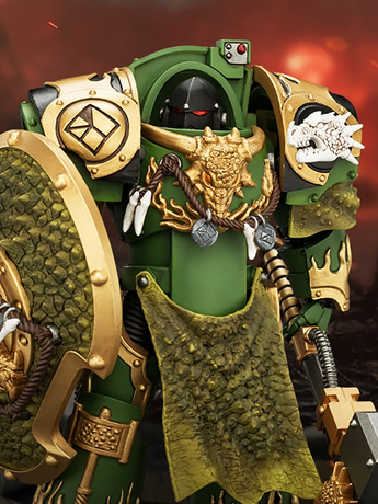 Warhammer: The Horus Heresy Salamanders Firedrake Terminator 2 with Thunder Hammer and Dragonscale Storm Shield 1/18 Scale Action Figure Gallery Image 2