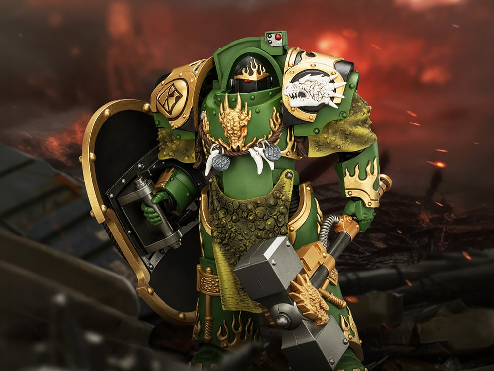 Warhammer: The Horus Heresy Salamanders Firedrake Terminator 1 with Thunder Hammer and Dragonscale Storm Shield 1/18 Scale Action Figure Gallery Image 1
