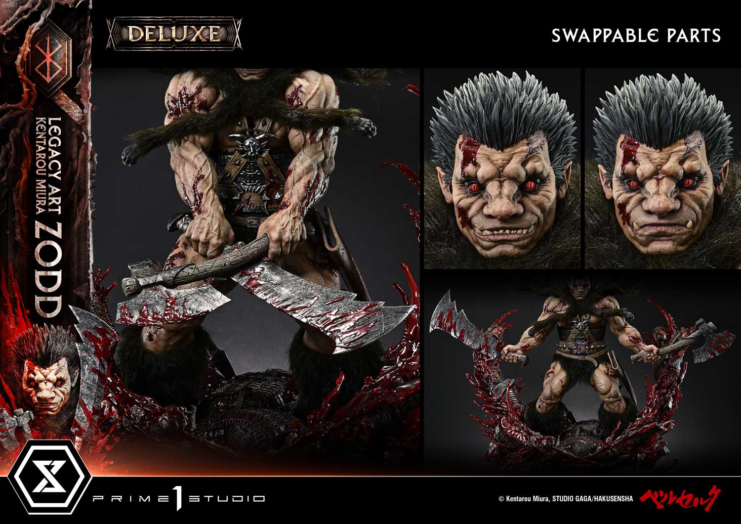 Berserk Legacy Art "Kentaro Miura" Zodd (Deluxe Ver.) 1/4 Scale Statue Gallery Image 45
