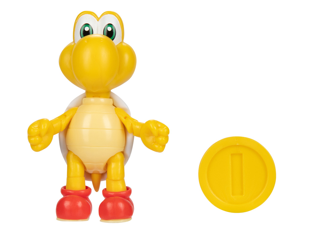 World of Nintendo Red Koopa Troopa with Coin 4-Inch Scale Action Figure Gallery Image 1